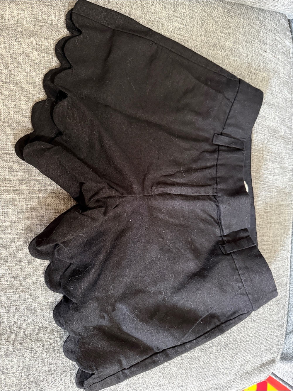 J. Crew Black Scalloped Hem Women's Shorts